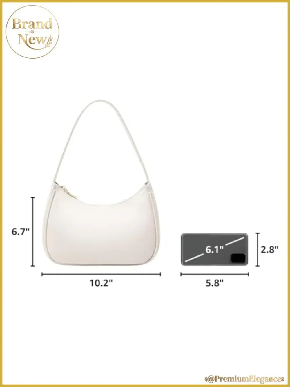 Faux Leather Hobo Shoulder Bag Women Cute Tote Purse Zipper Closure